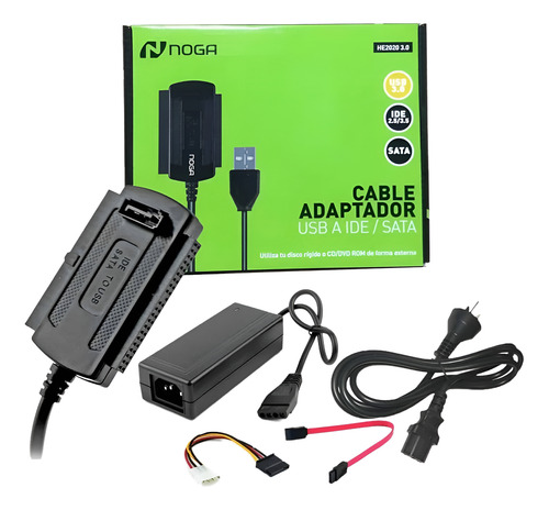 Cable Adap Usb 2.0 Noga He2020 A/entrada Ide, Mini Ide, Sata