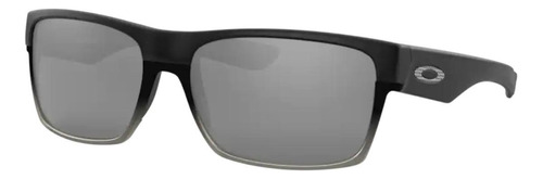 Óculos de sol Oakley TwoFace Machinist Collection Standard armação de o matter cor matte black, lente chrome de plutonite iridium, haste matte black de o matter - OO9189