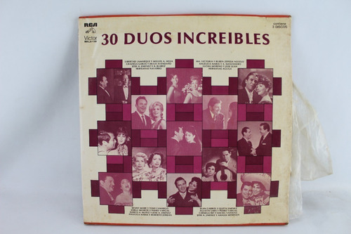 D2803 Varios Artistas -- 30 Duos Increibles 3 X Lp