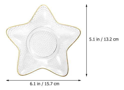 Tazón De Vidrio De Doitool En Forma De Estrella De La Ensala