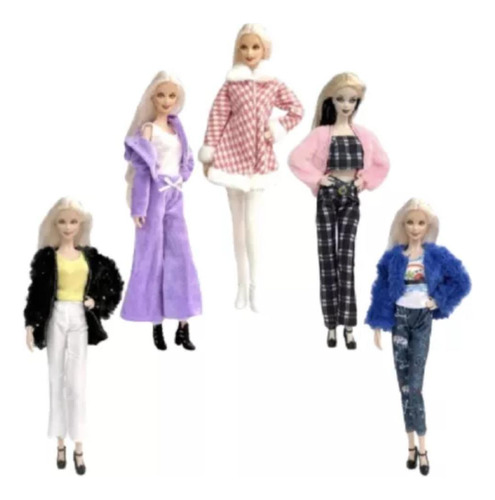 Ropa Muñecas Set 5 Tenidas De Invierno Barbiele