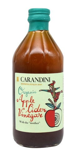 Vinagre De Manzana Orgánico Con Madre 500ml Carandini