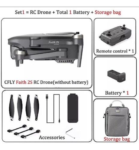 Cfly Faith 2s Drone Profesional 7km Gimbal 3 Axis 35 Min Gps