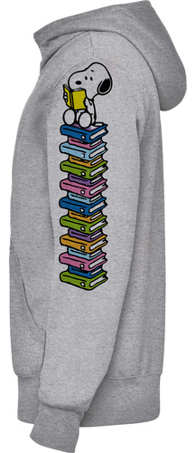 Sudadera Con Gorro Snoopy Libros Diseño En Mangas