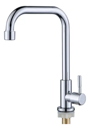 Telca torneira cozinha cromada bancada 1/4 de volta água fria acabamento aço inox cor cromado