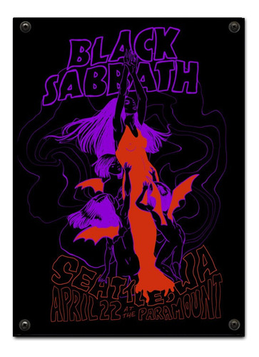 #626 - Cuadro Decorativo Vintage 30 X 40 - Black Sabbath 