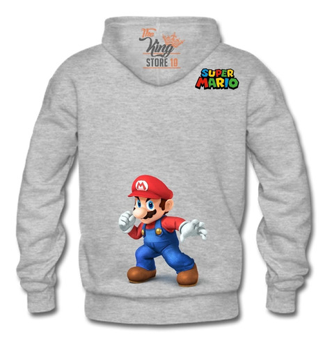 Poleron Cierre + Taza, Mario Bros, Nintendo, Atari, Gamer, Xxxl / Kingstore10