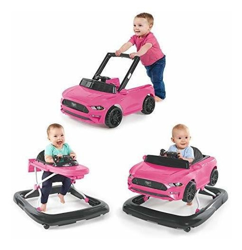 Bright Starts 3 Formas De Jugar Walker, Ford Mustang Pink, 6