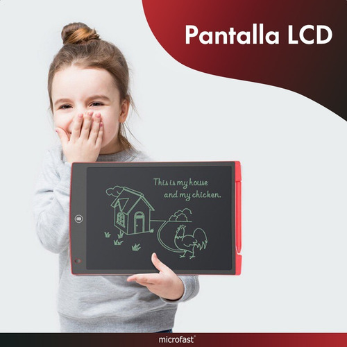 Imagen 9 de 10 de Pizarra Tablet Mágica Digital Trazo Verde Lcd Infantil Lápiz