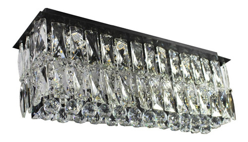 Candiles De Lujo Cristal Cortado Pilar 4 Luces Led