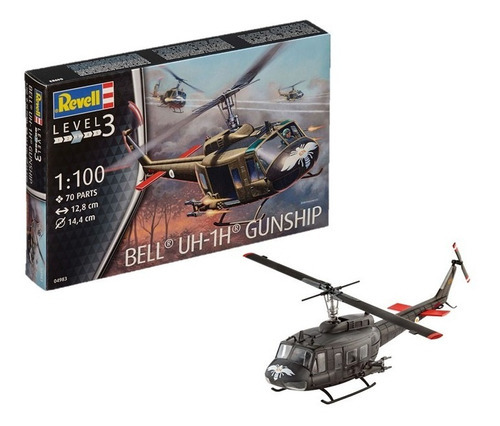 Revell 04983 Bell Uh-1h Gunship 1:100