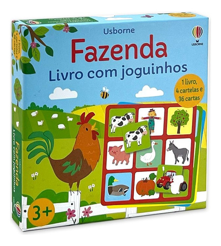 Fazenda: Livro Com Joguinhos, De Kate Nolam. Editora Usborne, Capa Dura, Edição 1 Em Português, 2023