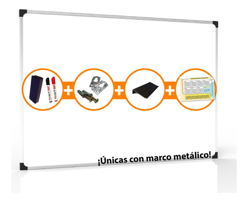 Pizarra Blanca Magnetica 50x70cm + Accesorios Gratis 