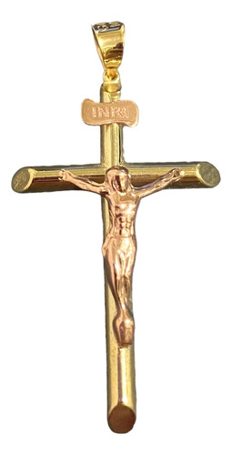 Cruz De Oro 10 Kilates Crucifijo Para Hombre 