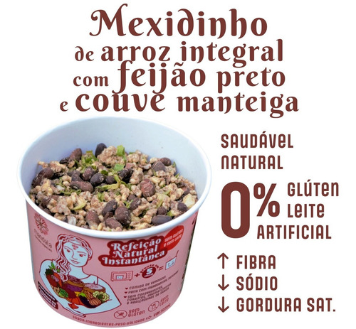 Imagem 1 de 8 de Mexidinho Arroz Integral Feijão Preto Sem Glúten Sem Leite