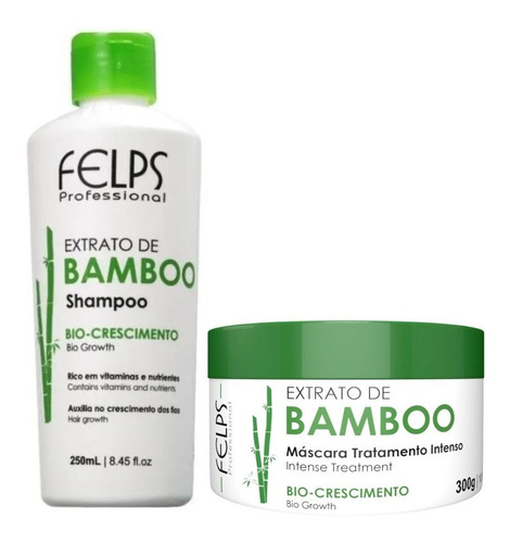 Imagem 1 de 3 de Kit Bamboo Crescimento Capilar Shampoo E Máscara - Felps