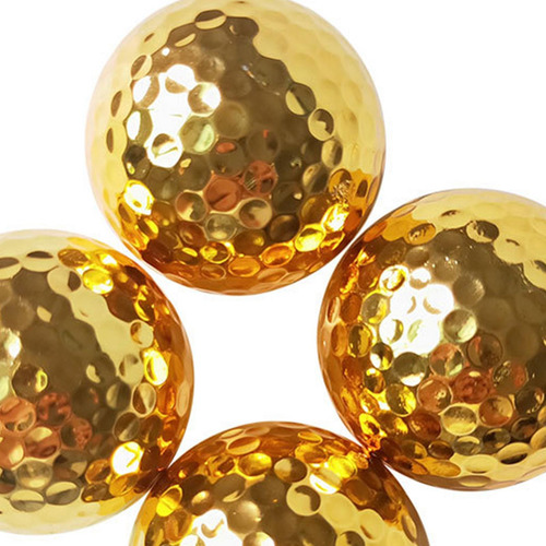 Pelotas De Golf Doradas De Doble Capa, Pelotas Cantidad 6
