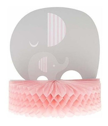 Baby Shower Chica Mani Pequeño Elefante 3d En Forma De Panal