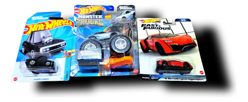 Hot Wheels 3 Pack Skyline, Lykan, Charger, Hotwheels Mattel 