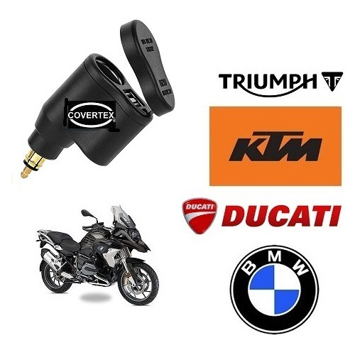 Cargador 12v Moto Bmw Triumph Ducati Ktm Adaptador Din Fino
