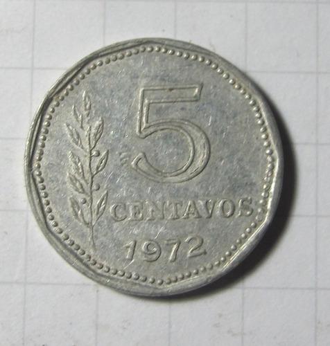 Moneda Argentina 5 Centavos 1972