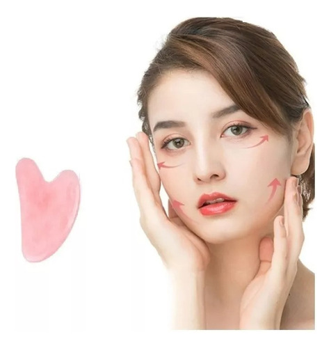 Gua Sha Facial Cuarzo Rosa  Piedra Gua Sha