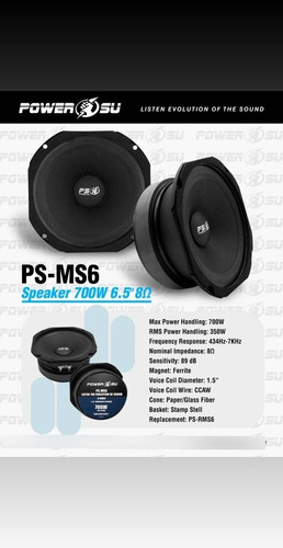 Medio Alto Sellado La 6.5  Power Su 700 Watts Ps-ms6