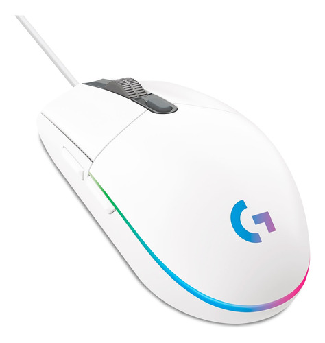 Mouse Gamer Alámbrico Logitech G203 Blanco Usb