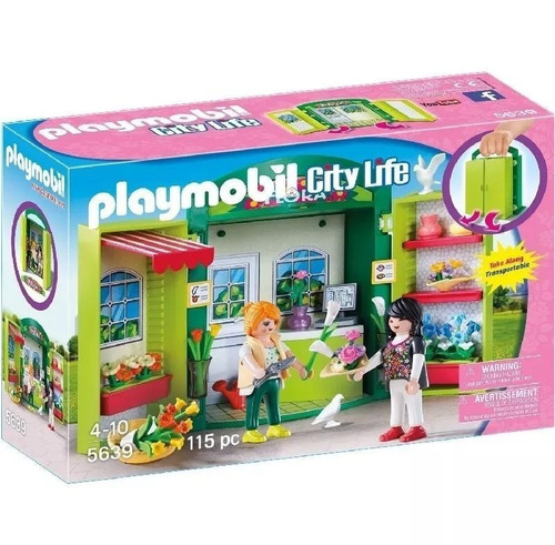 Imagen 1 de 3 de Playmobil 5639 City Life Cofre Tienda De Flores Playking