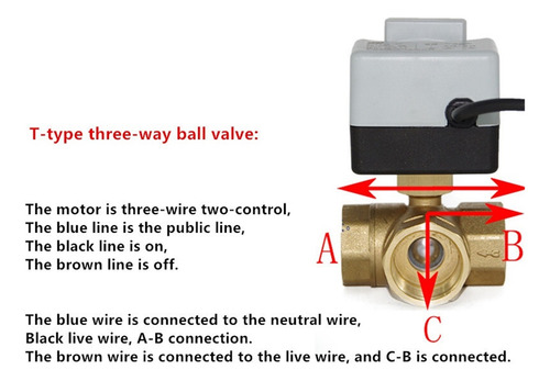 Válvula De Bola Eléctrica Dn50 Actuador De Válvula 3 Vías
