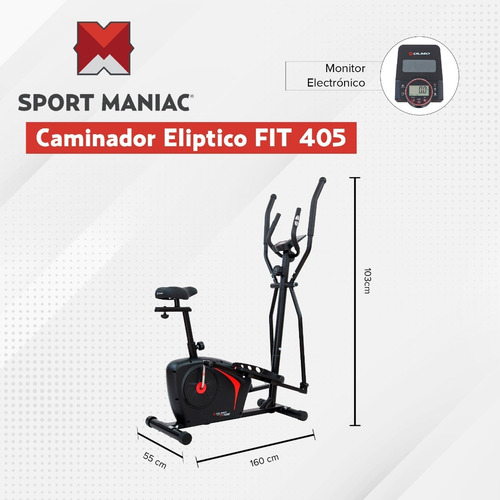 Imagen 3 de 4 de Elíptico Combinado Olmo Fitness 405 Sport Maniac