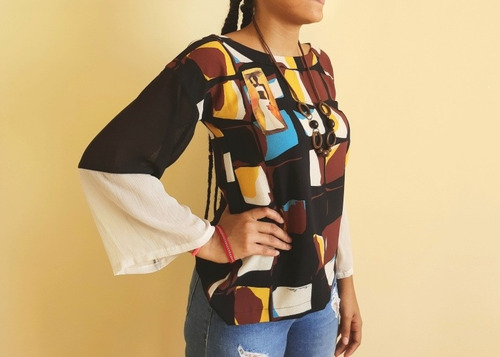 Imagem 3 de 4 de Blusa Bata Tecido Maia
