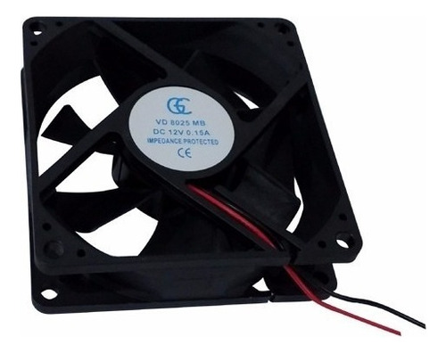 Micro Ventilador Cooler Fan Ventoinha 80x80x25 Gc 12v 0.15a Led Não Possui