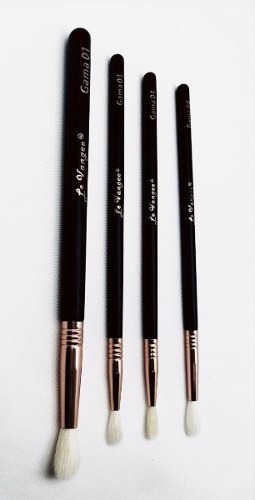 4 Pincéis Esfumar Iluminar P Olhos Le Vangee Macrilan =