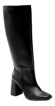 Comprar Botas Altas Tini Largas Con Taco Negras Bucaneras Noche