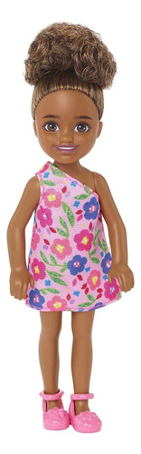 Muñeca Barbie Chelsea (pelo Rizado Moreno) Con Vestido Estam