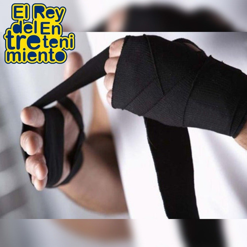 Par De Vendas Pretorian Largas C/ Velcro Boxeo, Mma - El Rey