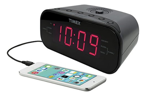 Timex T231gy Radio Reloj Despertador Dual Amfm Con Pantalla