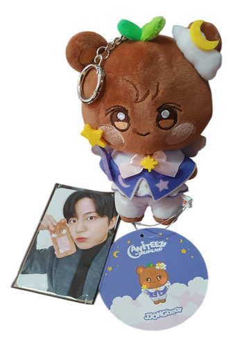 Aniteez Plush Keyring Guardian Angel Original Kpop ( Ateez ) Jjongbear Jongho