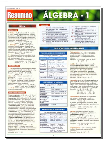 Libro Resumao Exatas Algebra Vol 01 De Kizlik S B Resumao