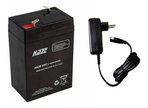 Imagem 3 de 6 de Kit Carregador 6v + 4,5ah 4ah Para Moto Elétrica Carro