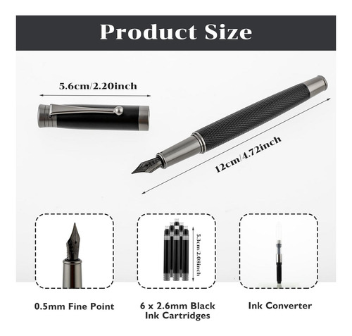 Juego De Pluma Fuente Lujo, Escritura Elegante Y Precisa