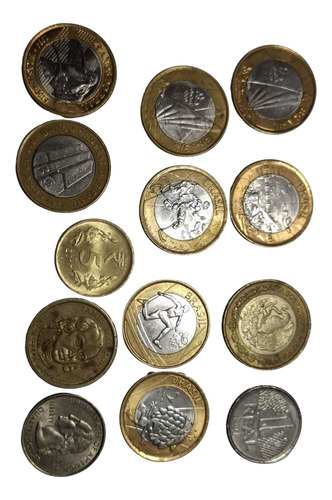 Coleção 9 Moedas Raras Olimpíadas + 6 Internacionais
