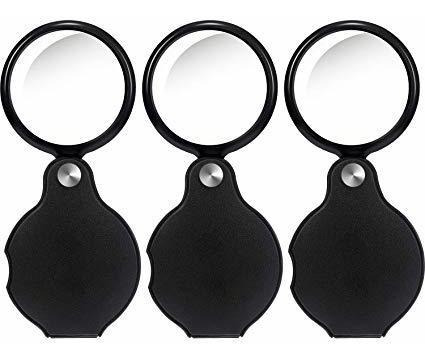10x Mini Lupa De Bolsillo Plegable De La Lupa De La Lupa Pri