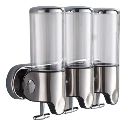 Dispenser Gsf Parede Shampoo Sabonete Porta Alcool Gel Banheiro Cor Inox