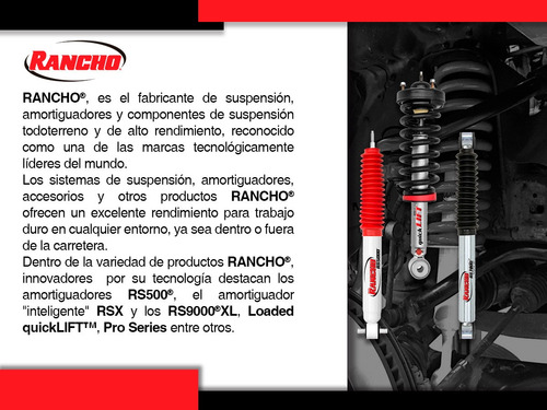 1 Amortiguador Izq/der Del 55.725 Cm Rs9000xl Wrangler 07-17