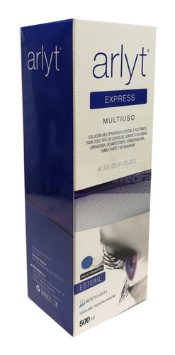 Imagen 1 de 6 de Arlyt Express 500 Ml Solucion Para Lentes Contacto + Estuche