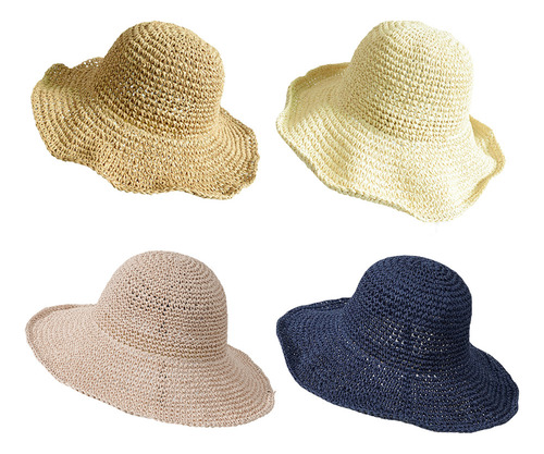 Sombrero De Paja De Moda De Verano For Mujer, Sombrero De P