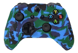 Funda Silicon Compatible Con Control Xbox One Camuflaje Azul