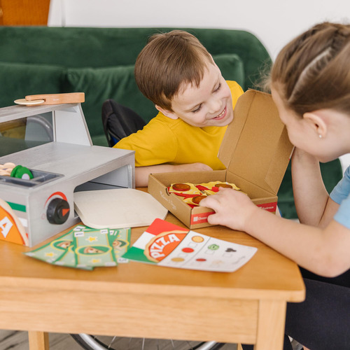 Set Pizza Counter Play Melissa & Doug Top & Bake, 41 Unidade